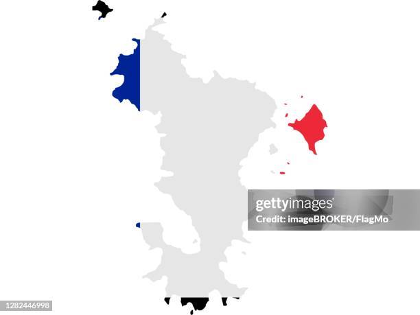 flag in form form of the geographical country, mayotte, sub-saharan africa, eastern africa - sub saharan africa landscape stock illustrations