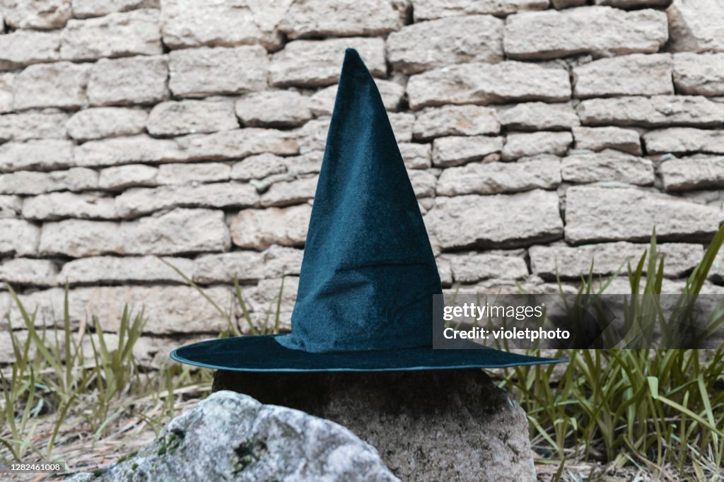 Black halloween witch hat