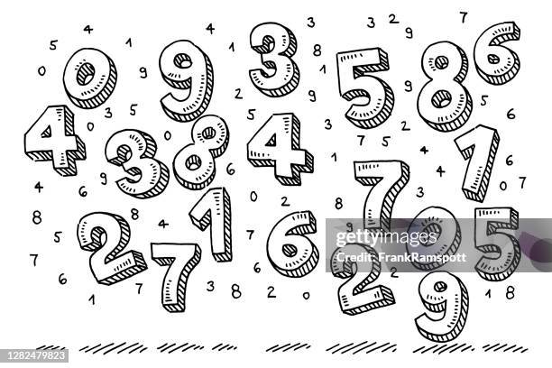 Number 1 2 3 4 Clip Art High Res Illustrations - Getty Images