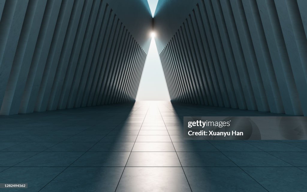 Empty concrete building background