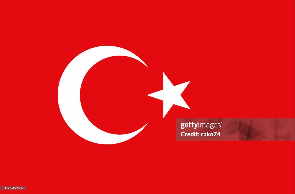 Flag of Turkey stock illustration