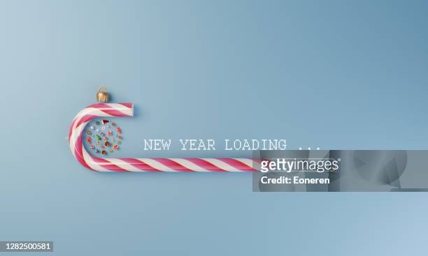 neujahrsbelastung - candy cane stock-fotos und bilder