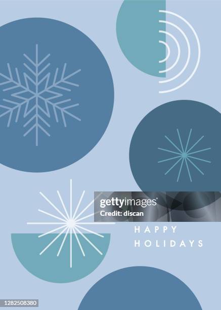 happy holidays card with modern geometric background. - reduction infographic stock illustrations