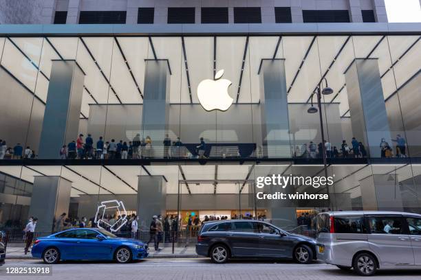 apple store en hong kong - iphone 12 fotografías e imágenes de stock