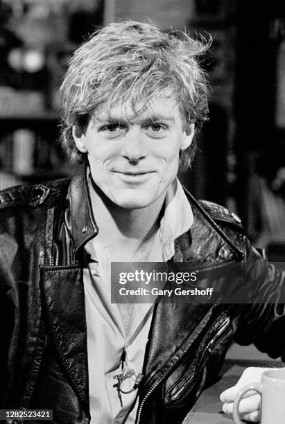 View of Canadian Pop musician Bryan Adams during an interview at MTV Studios, New York, New York, May 6, 1983.