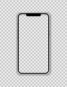 Phone with thin black frame. Vector illustration