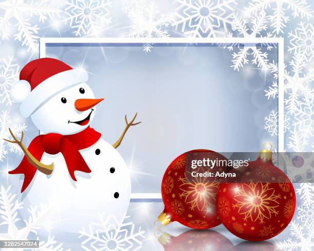 holiday greeting - snowman illustration stock illustrations