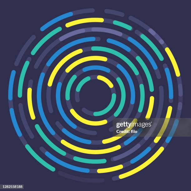 kreis dash abstrakte kurve hintergrund - scharf stock-grafiken, -clipart, -cartoons und -symbole