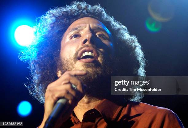 Zack De La Rocha of Rage Against the Machine performs at Rock the Bells at AT&T Park on August 18, 2007 in San Francisco, California.