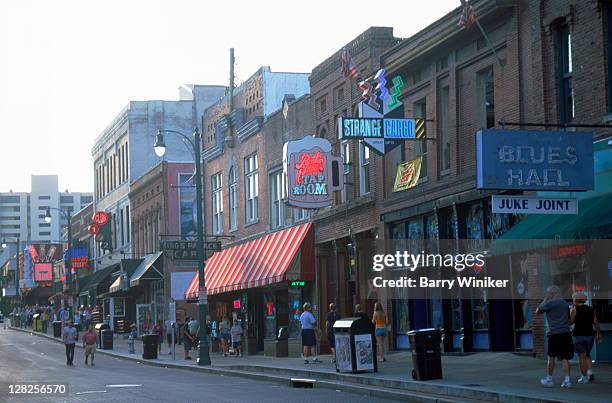 beale street, memphis, tn - memphis stock pictures, royalty-free photos & images