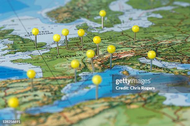 europe globalization - pin stock pictures, royalty-free photos & images