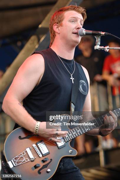 Josh Homme of Queens of the Stone Age performs during day one of the Austin City Limits Music Festival at Zilker Park on September 14, 2007 in...