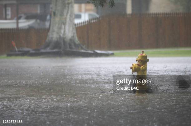 heavy rain during hurricane, louisiana - hurricane road stock pictures, royalty-free photos & images