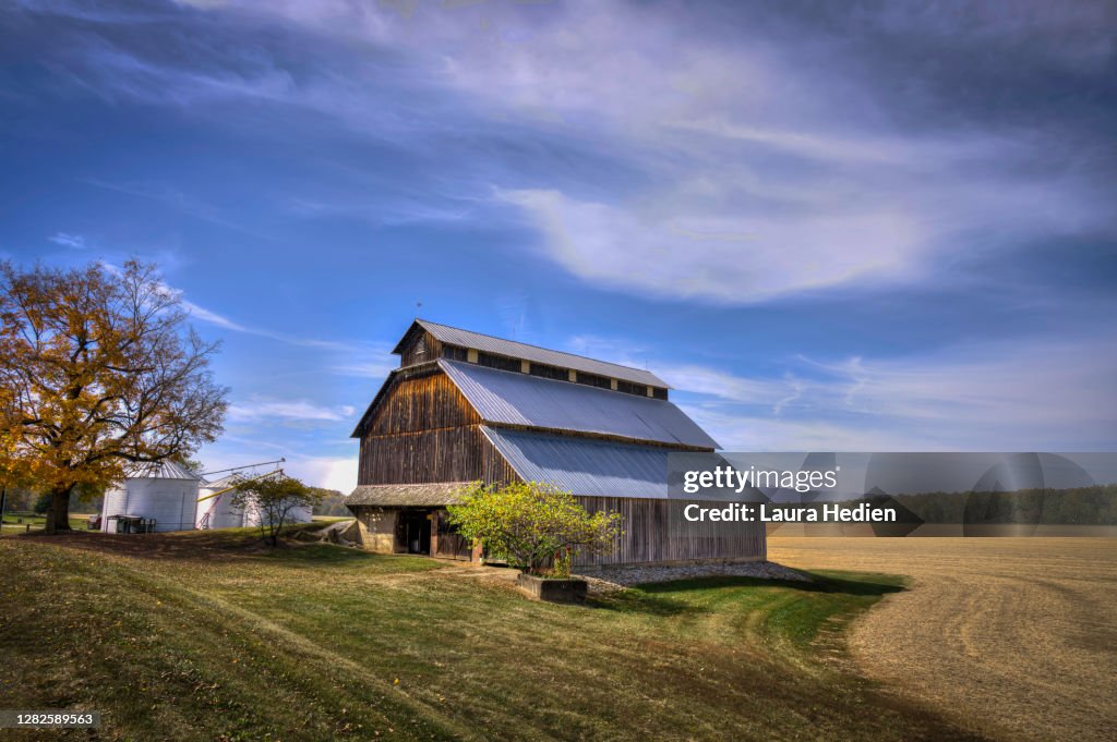 Old barns and buildings in the US