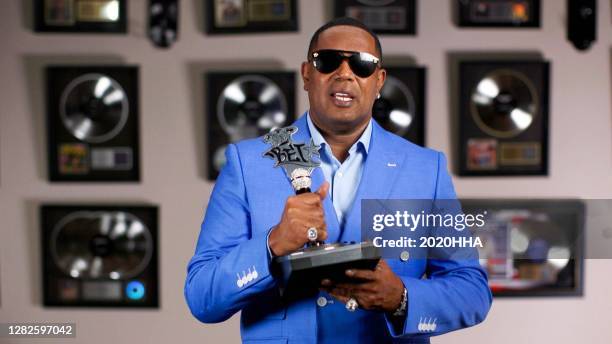 In this screengrab released on October 27, Master P accepts the I Am Hip Hop award for the BET Hip Hop Awards 2020.