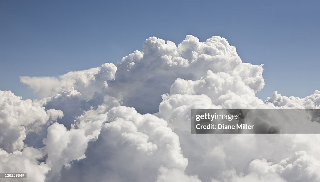 Cumulus clouds, aerial view