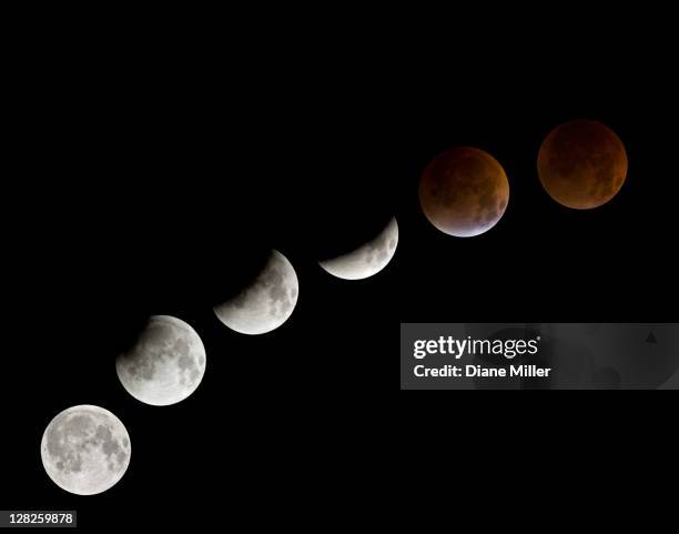 total lunar eclipse, 28 august 2007 - total lunar eclipse stock pictures, royalty-free photos & images