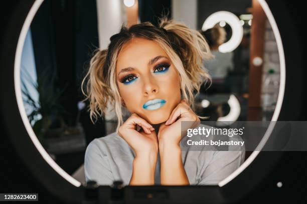 the artistic work of a professional - stage make up stock pictures, royalty-free photos & images