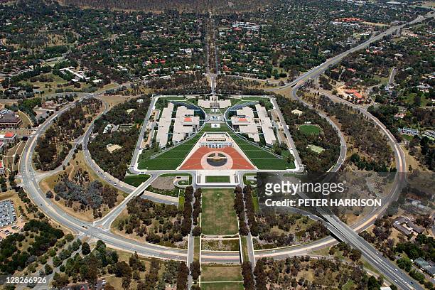 parliament house, canberra, australian capital territory, australia - canberra stock-fotos und bilder