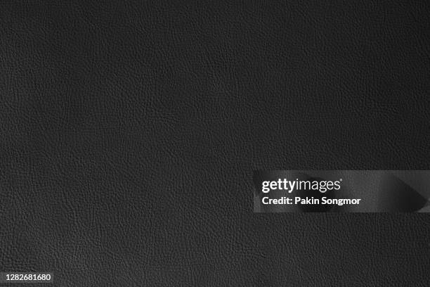 close up black leather and texture background. - black leather fotografías e imágenes de stock