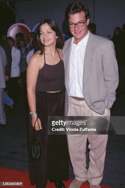 American actress Justine Bateman and her brother, American actor Jason Bateman attend the 1997 NBC New Season event at NBC Studios in Los Angeles,...