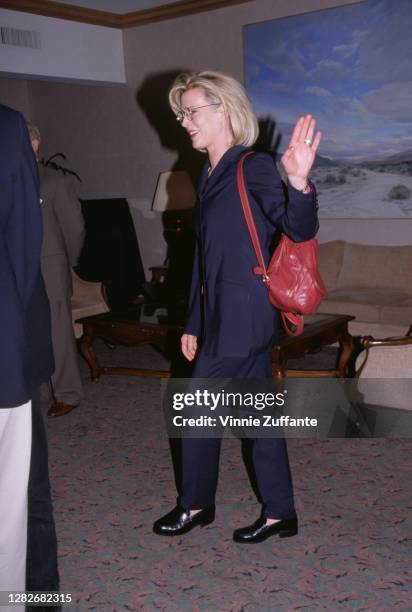 American actress Kim Basinger attends the 23rd Annual Los Angeles Film Critics Association Awards, held at the Wyndham Bel Age Hotel in West...