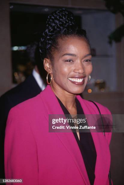 American actress Angela Bassett attends the rehearsals for 66th Annual Academy Awards, held at the Beverly Hilton Hotel in Beverly Hills, California,...