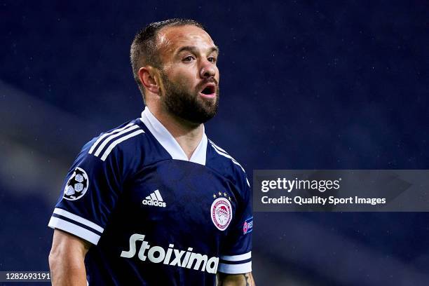 Mathieu Valbuena of Olympiacos FC looks on during the UEFA Champions League Group C stage match between FC Porto and Olympiacos FC at Estadio do...