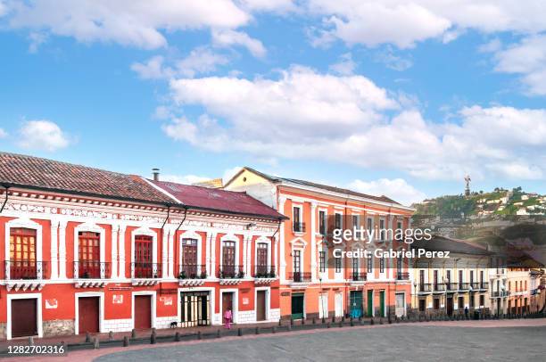 an urban landscape from quito, ecuador - quito stock pictures, royalty-free photos & images