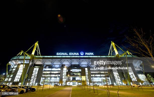 General view outside the stadium prior to the UEFA Champions League Group F stage match between Borussia Dortmund and Zenit St. Petersburg at Signal...
