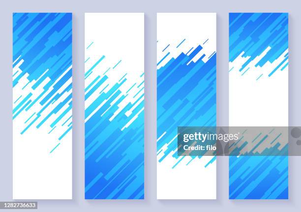 ilustrações de stock, clip art, desenhos animados e ícones de vertical dash abstract background banners - hífen