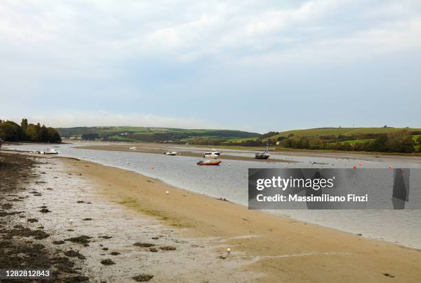 afon teifi or river tivy in cardigan - ceredigion stock pictures, royalty-free photos & images