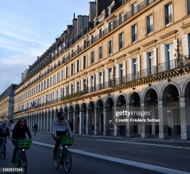 The Rivoli street in Paris is used only for riding a bike, the taxis and buses. There are no cars, it's usually a street with traffic jam on October...