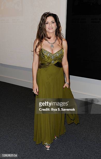 Maria Elena Tierno attends the "Warhol: Headlines" exhibition opening in the East Building at the National Gallery of Art on October 5, 2011 in...