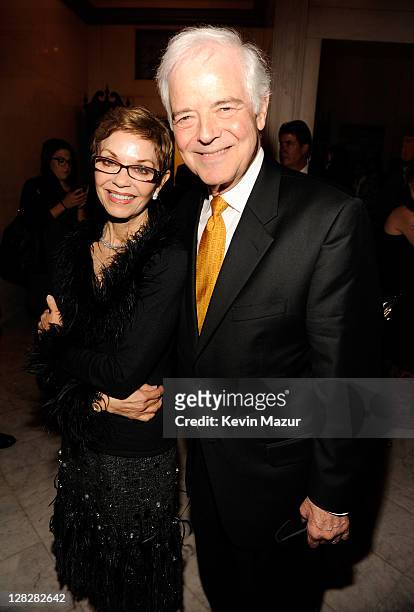 Nina Warren and Nick Clooney attend the "The Ides of March" premiere after party at The Metropolitan Club on October 5, 2011 in New York City.