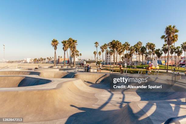 venice skate park, venice beach, los angeles, usa - venice beach photos et images de collection