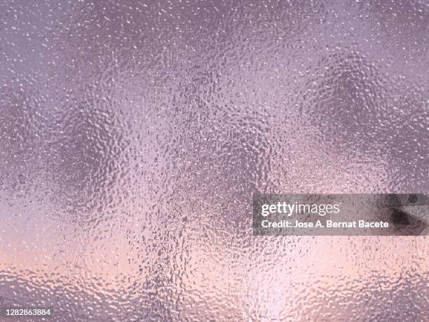 full frame of translucent window pane. - vetri foto e immagini stock