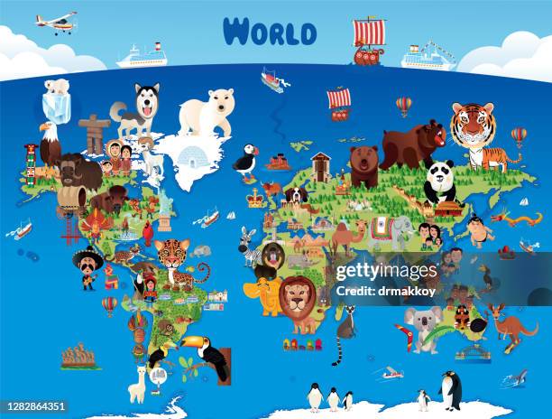 funny world map - australia aboriginal stock illustrations