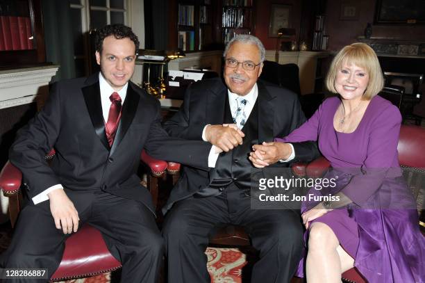 Flynn Earl Jones, James Earl Jones and Cecilia Hart attend the after party for the opening of Driving Miss Daisy at RAC Club on October 5, 2011 in...