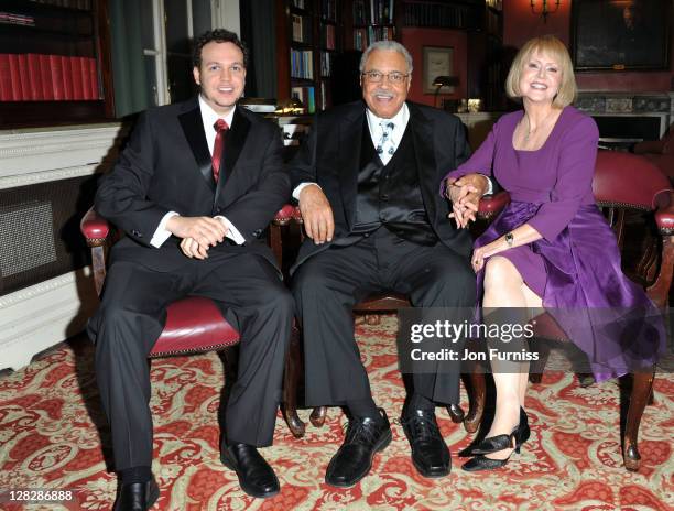 Flynn Earl Jones, James Earl Jones and Cecilia Hart attend the after party for the opening of Driving Miss Daisy at RAC Club on October 5, 2011 in...