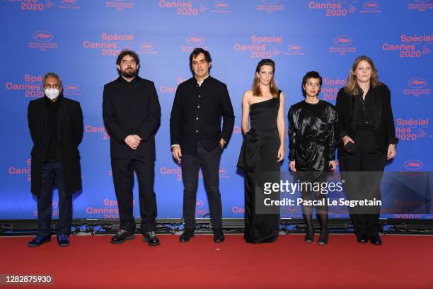 Cinefondation jury members Rachid Bouchareb, Damien Bonnard, Charles Gillibert, Celine Sallette, Dea Kulumbegashvili and Claire Burger attend the...