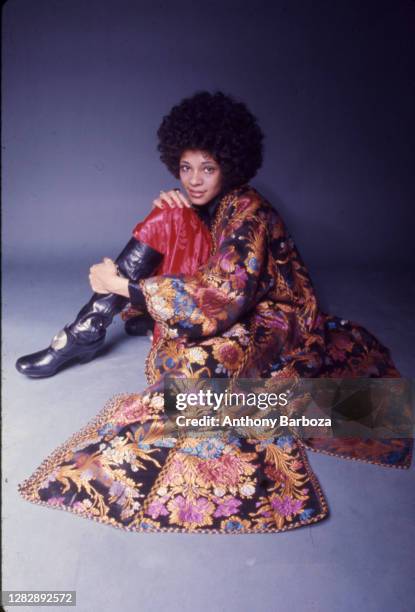 Portrait of American Funk, Soul, and R&B singer singer Betty Davis , New York, New York, 1969.