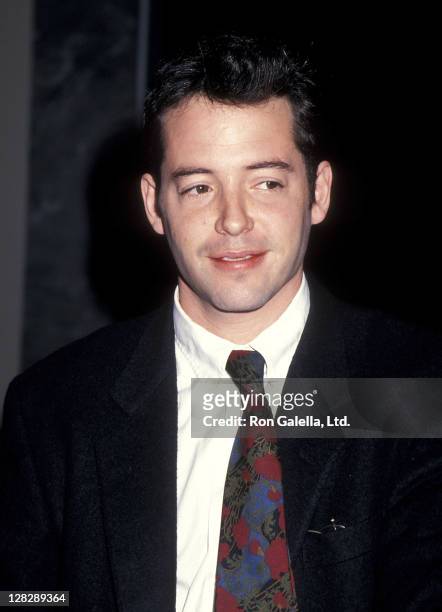Actor Matthew Broderick attends the New York Friars Club Roasts Whoopi Goldberg on October 8, 1993 at the New York Hilton Hotel in New York City.