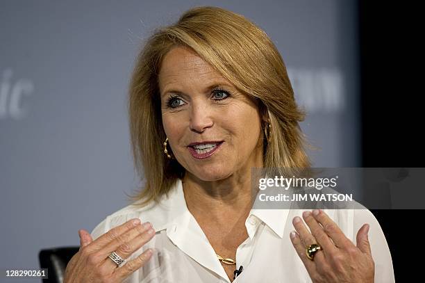 Katie Couric of ABC News speaks during t, Nyhetsfoto