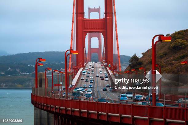 road over the golden gate bridge, san francisco, california, america - golden gate stock pictures, royalty-free photos & images