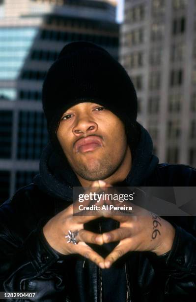 Rapper Redman is shown sporting a "666" on his hand in a portrait taken on February 10, 1993 in New York City.