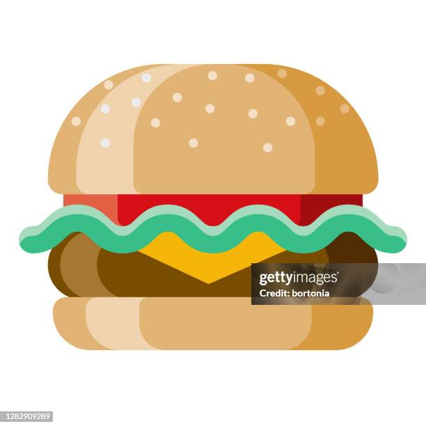 burger icon on transparent background - hamburger stock illustrations