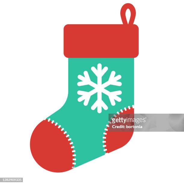 illustrazioni stock, clip art, cartoni animati e icone di tendenza di icona di christmas stocking su sfondo trasparente - calza della befana