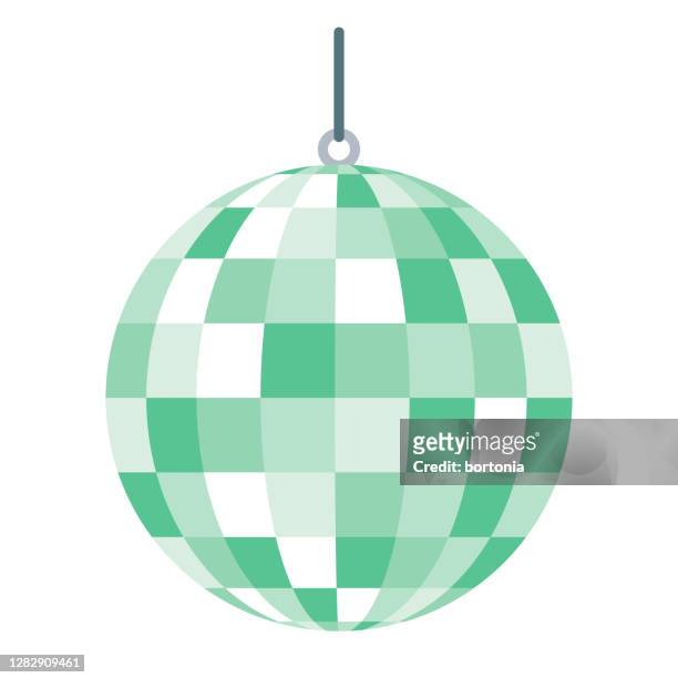 disco ball icon on transparent background - disco ball stock illustrations