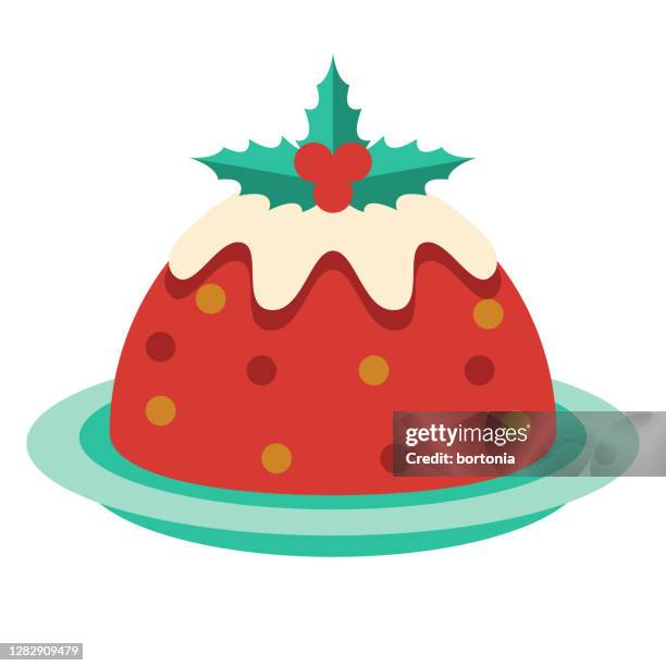 fruitcake icon auf transparentem hintergrund - christmas cake stock-grafiken, -clipart, -cartoons und -symbole